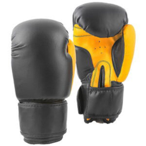 Boxing Bag Gloves Black White Yellow