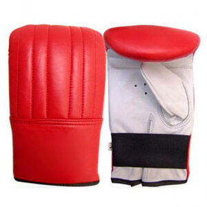 Boxing Bag Gloves Red White