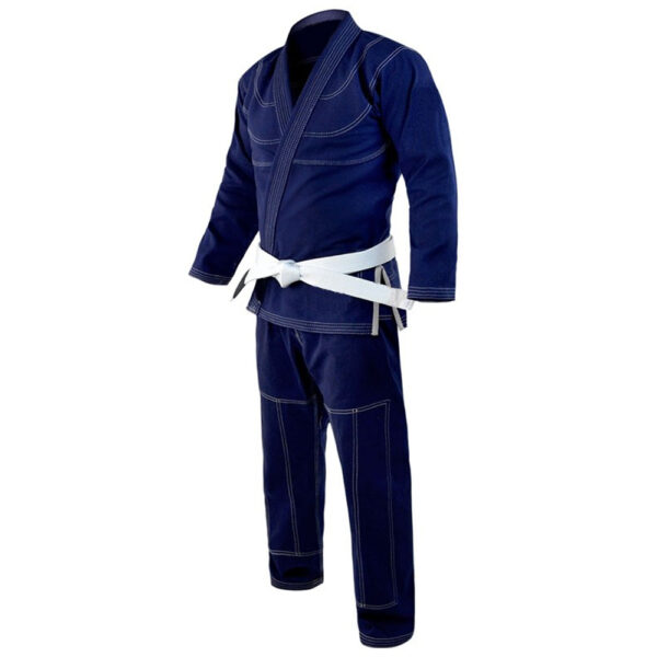 Navy Blue Bjj Gi White Thread