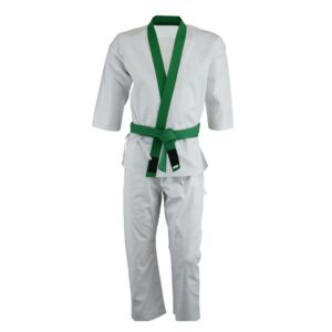 White And Green Taekwondo Gi