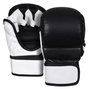 black-and-white-mma-sparring-gloves