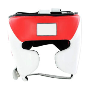 white-and-red-mma-head-guard