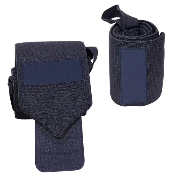 blue weightlifting wrist wraps